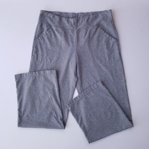 Danskin Now Dri-More Core Yoga Pants Gray L 12-14